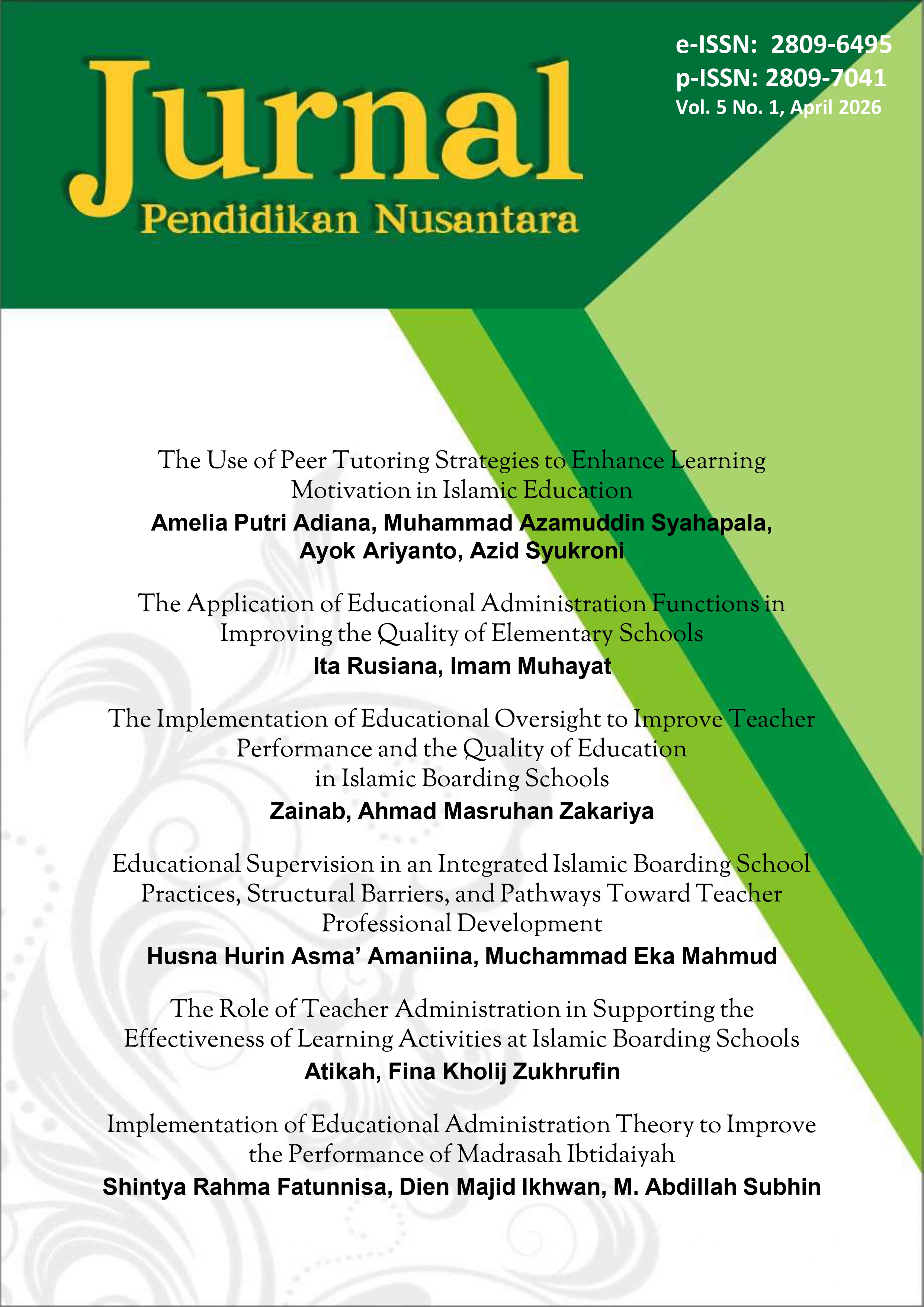 					View Vol. 5 No. 1 (2026): Jurnal Pendidikan Nusantara (January-April)
				